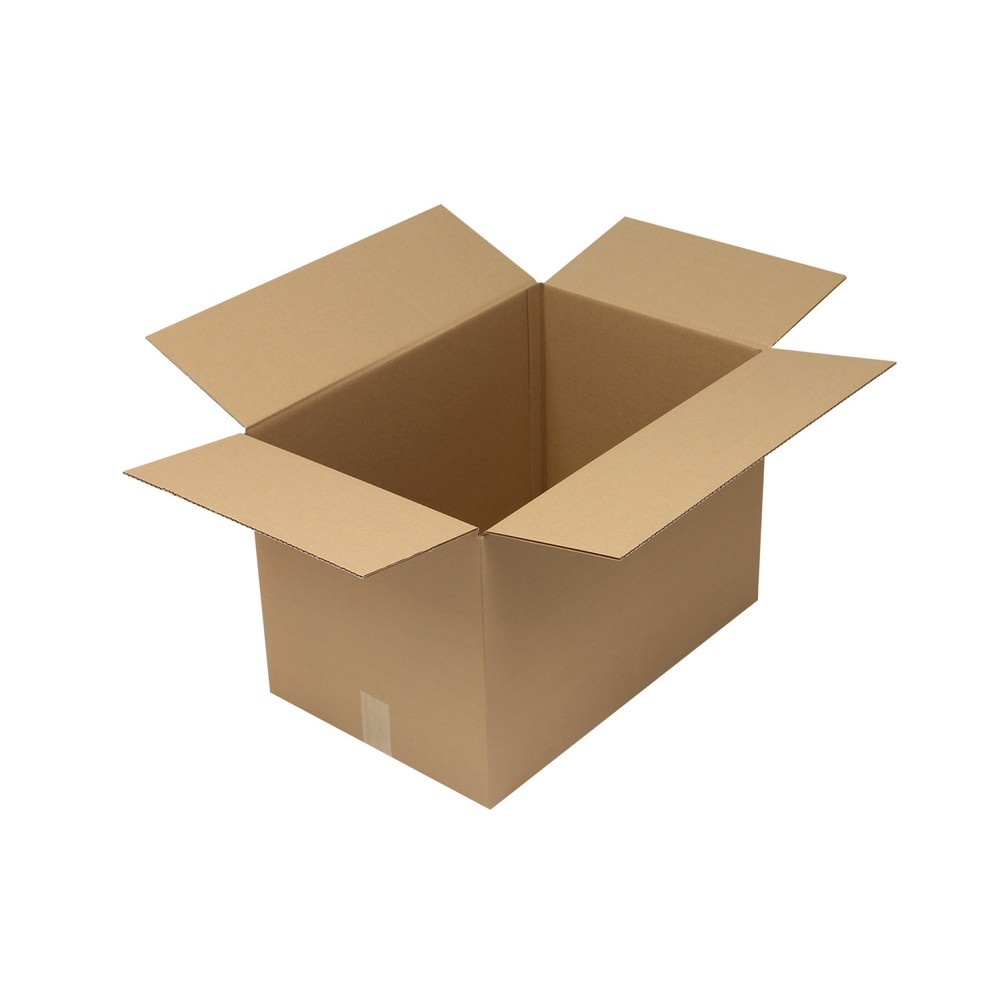 Produktabbildung: Wellpapp-Faltkarton 1-wellig, 590 x 390 x 390 mm, Qualität 1.30 C, braun