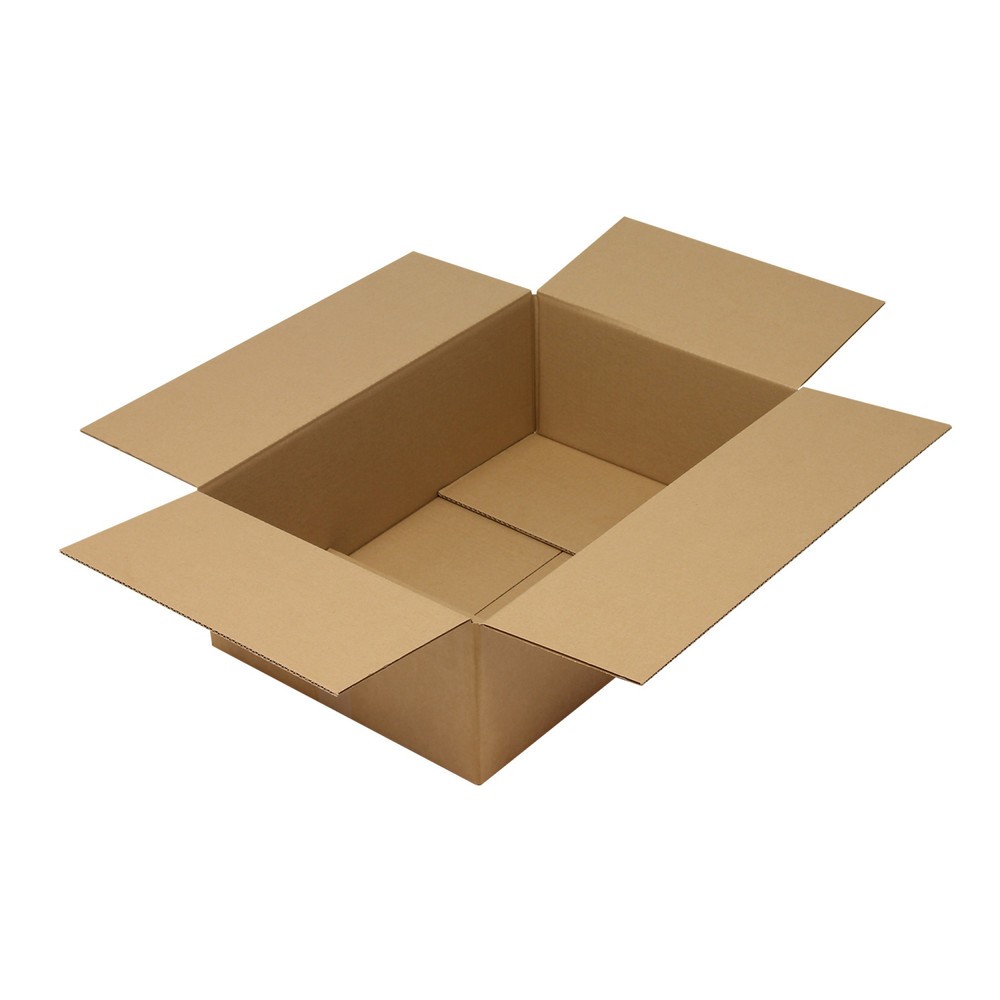 Produktabbildung: Wellpapp-Faltkarton 1-wellig, 600 x 400 x 200 mm, Qual. 1.30 C, braun