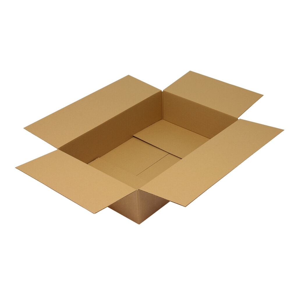 Produktabbildung: Wellpapp-Faltkarton, 1-wellig, 700x450x160 mm (L x B x H),Qualität 1.30, braun