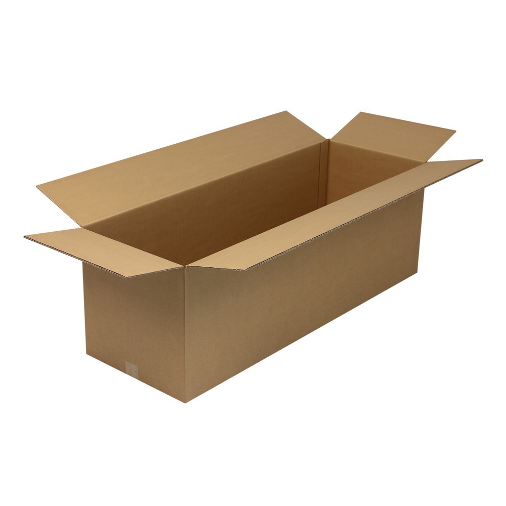 Produktabbildung: Wellpapp-Faltkarton 2-wellig, 1200 x 400 x 400 mm, Qualität 2.70 BC, braun