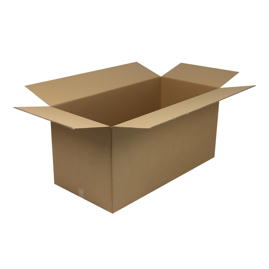 Wellpapp-Faltkarton 2-wellig, 1200 x 570 x 570 mm, Qualität 2.30, braun Produktabbildung: Wellpapp-Faltkarton 2-wellig, 1200 x 570 x 570 mm, Qualität 2.30, braun