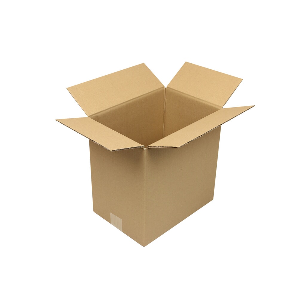 Produktabbildung: Wellpapp-Faltkarton 2-wellig, 305 x 215 x 310 mm, Qualität 2.30 BC, braun