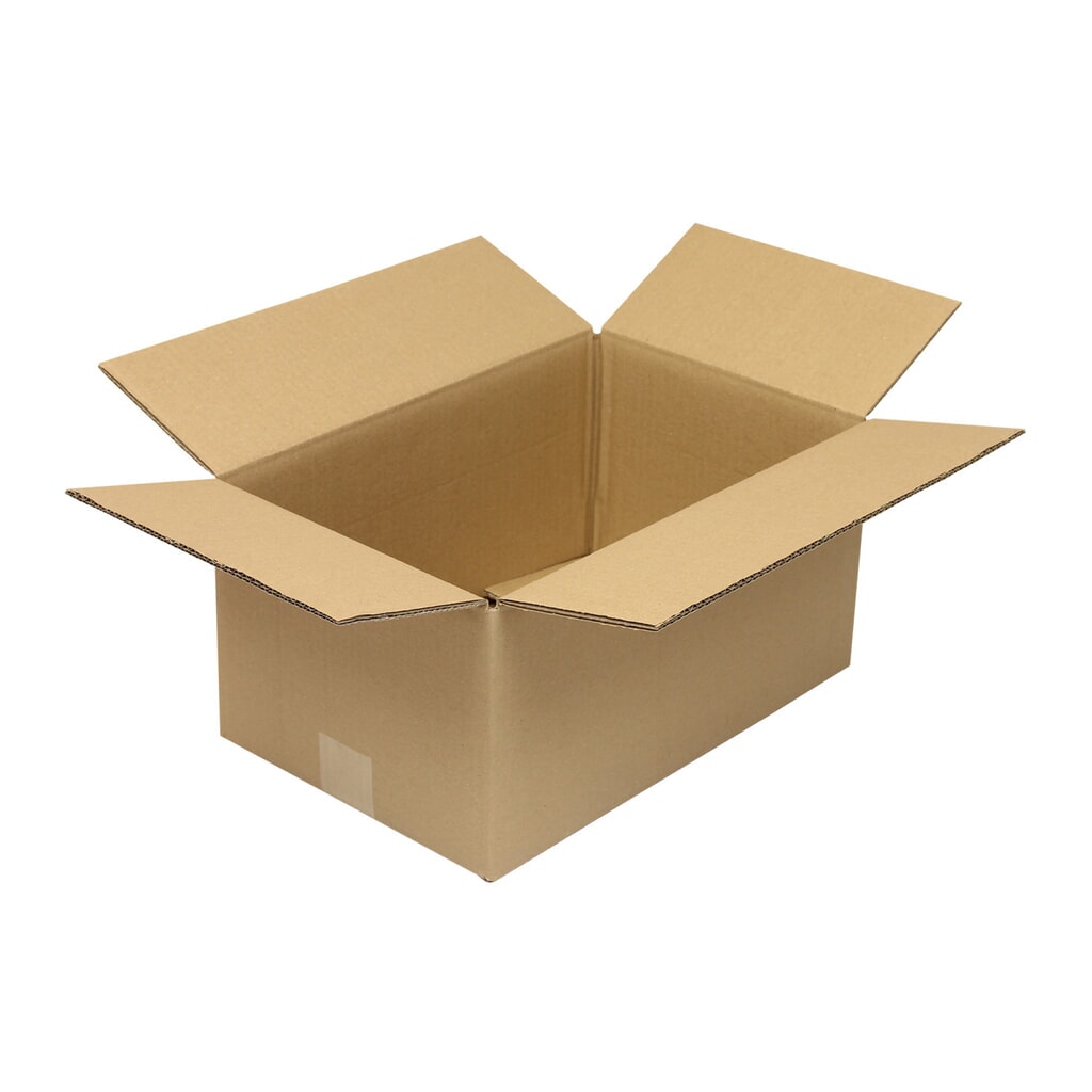Produktabbildung: Wellpapp-Faltkarton, 2-wellig, 390 x 250 x 180 mm
