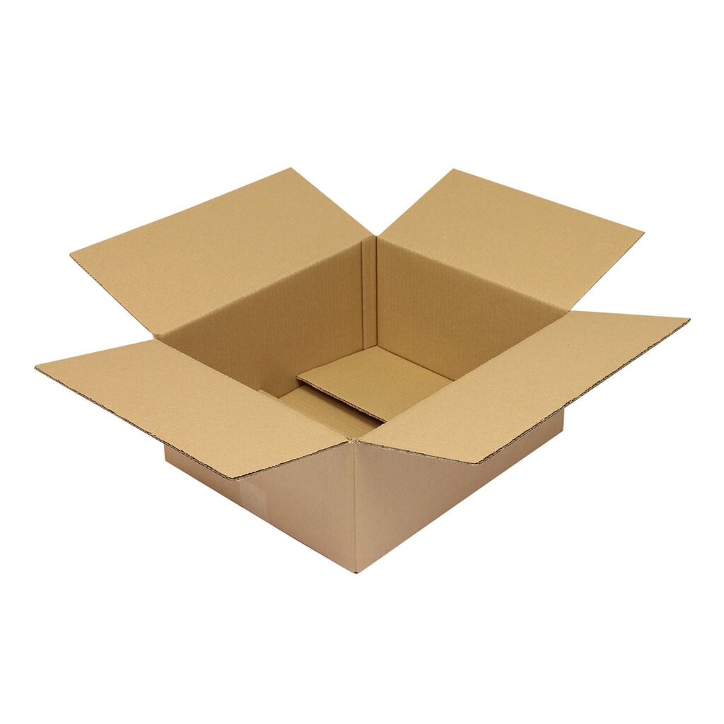 Wellpapp-Faltkarton 2-wellig, 420 x 350 x 180 mm, Qualität 2.30 BC, braun Produktabbildung: Wellpapp-Faltkarton 2-wellig, 420 x 350 x 180 mm, Qualität 2.30 BC, braun