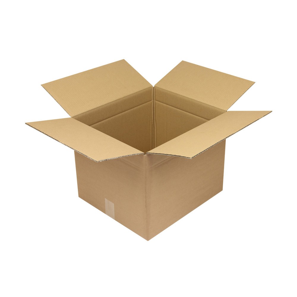 Produktabbildung: Wellpapp-Faltkarton 2-wellig, 420 x 370 x 323 mm, Qualität 2.30BC, braun