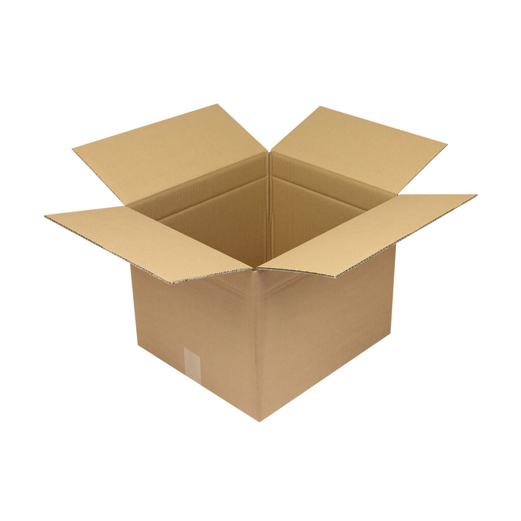 Produktabbildung: Wellpapp-Faltkarton 2-wellig, 420 x 370 x 323 mm, Qualität 2.30BC, braun