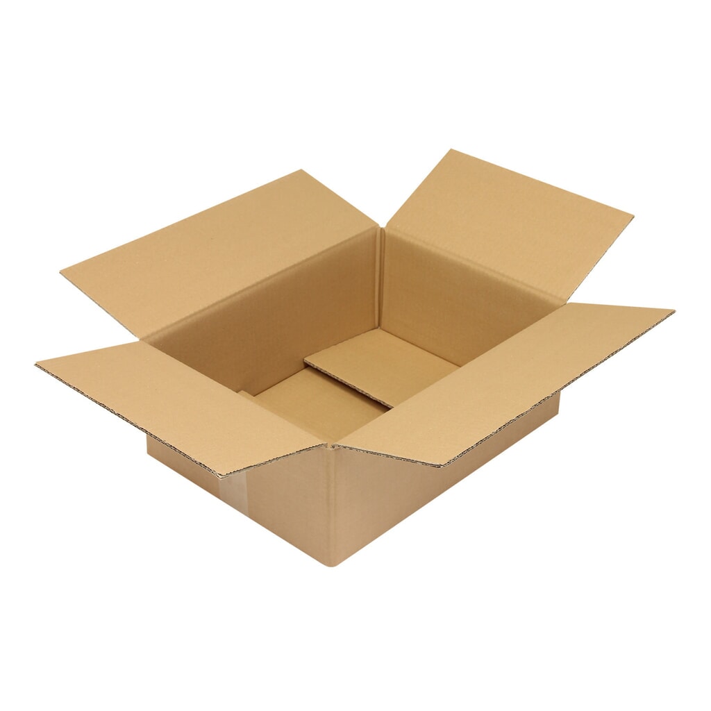 Wellpapp-Faltkarton 2-wellig, 430 x 310 x 150 mm, Qualität 2.30 BC, braun Produktabbildung: Wellpapp-Faltkarton 2-wellig, 430 x 310 x 150 mm, Qualität 2.30 BC, braun