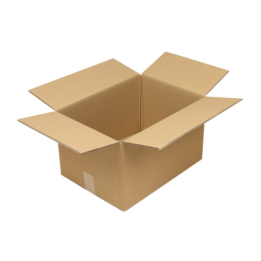 Wellpapp-Faltkarton 2-wellig, 430 x 310 x 250 mm, Qual. 2.30 BC, braun Produktabbildung: Wellpapp-Faltkarton 2-wellig, 430 x 310 x 250 mm, Qual. 2.30 BC, braun