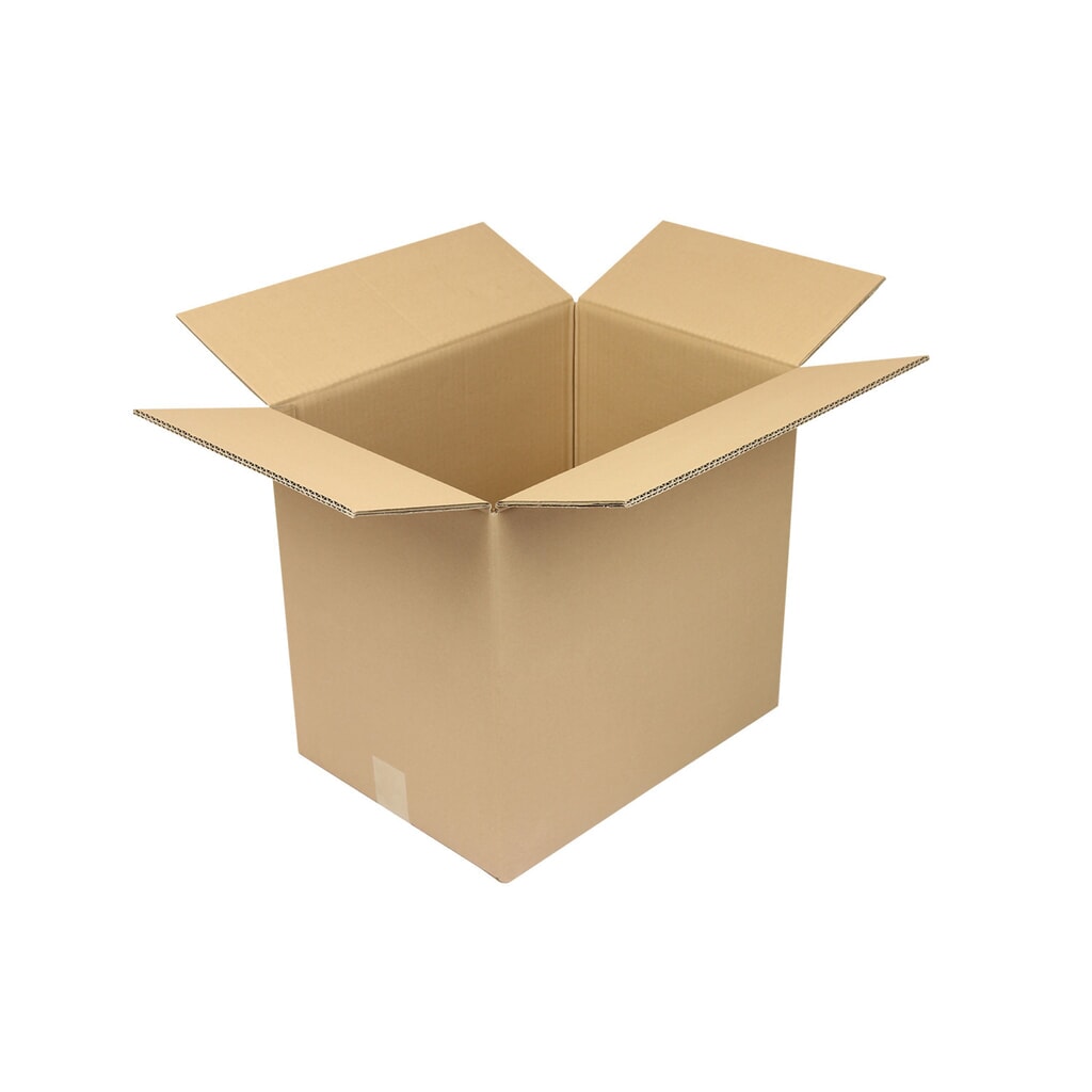 Produktabbildung: Wellpapp-Faltkarton 2-wellig, 430 x 310 x 390 mm, Qualität 2.30, braun