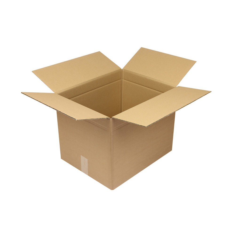 Produktabbildung: Wellpapp-Faltkarton 2-wellig, 475 x 375 x 370 mm, Qualität 2.30 BC, braun