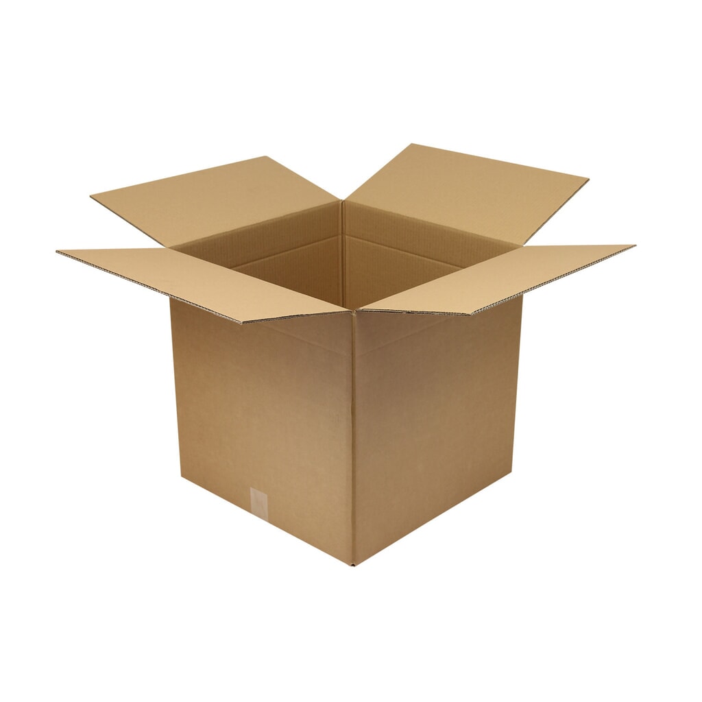 Wellpapp-Faltkarton 2-wellig, 500 x 500 x 500 mm, Qualität 2.30 BC, braun Produktabbildung: Wellpapp-Faltkarton 2-wellig, 500 x 500 x 500 mm, Qualität 2.30 BC, braun