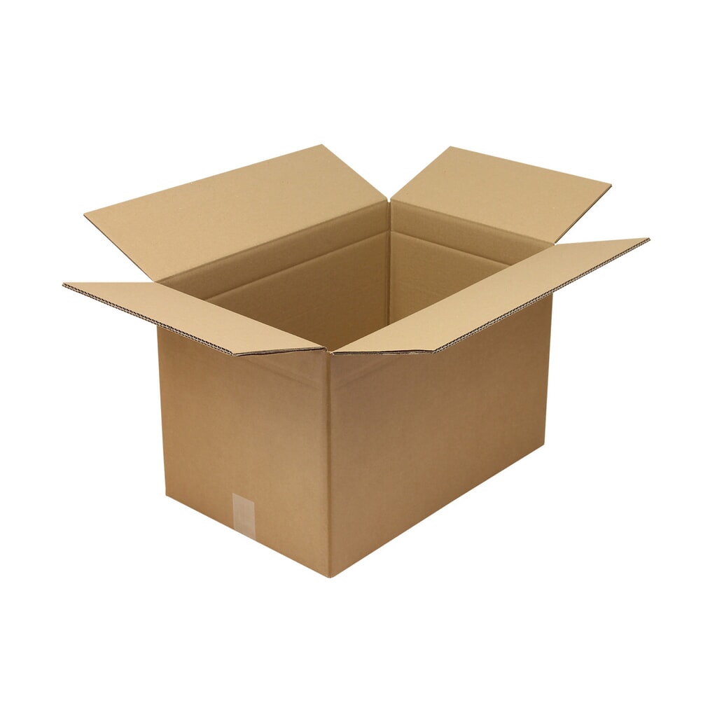 Wellpapp-Faltkarton 2-wellig, 575 x 370 x 370 mm, Qualität 2.30 BC, braun Produktabbildung: Wellpapp-Faltkarton 2-wellig, 575 x 370 x 370 mm, Qualität 2.30 BC, braun