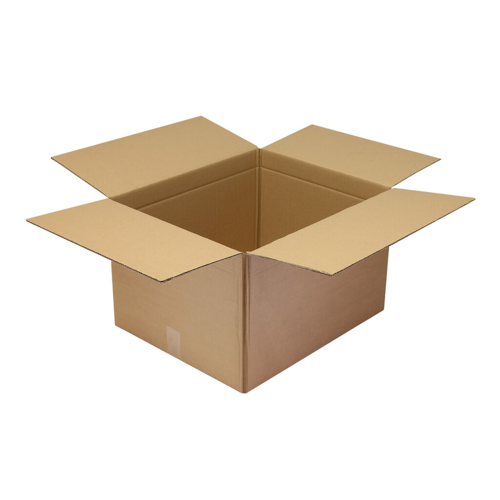 Produktabbildung: Wellpapp-Faltkarton 2-wellig, 580 x 480 x 360 mm, Qualität 2.30 BC, braun