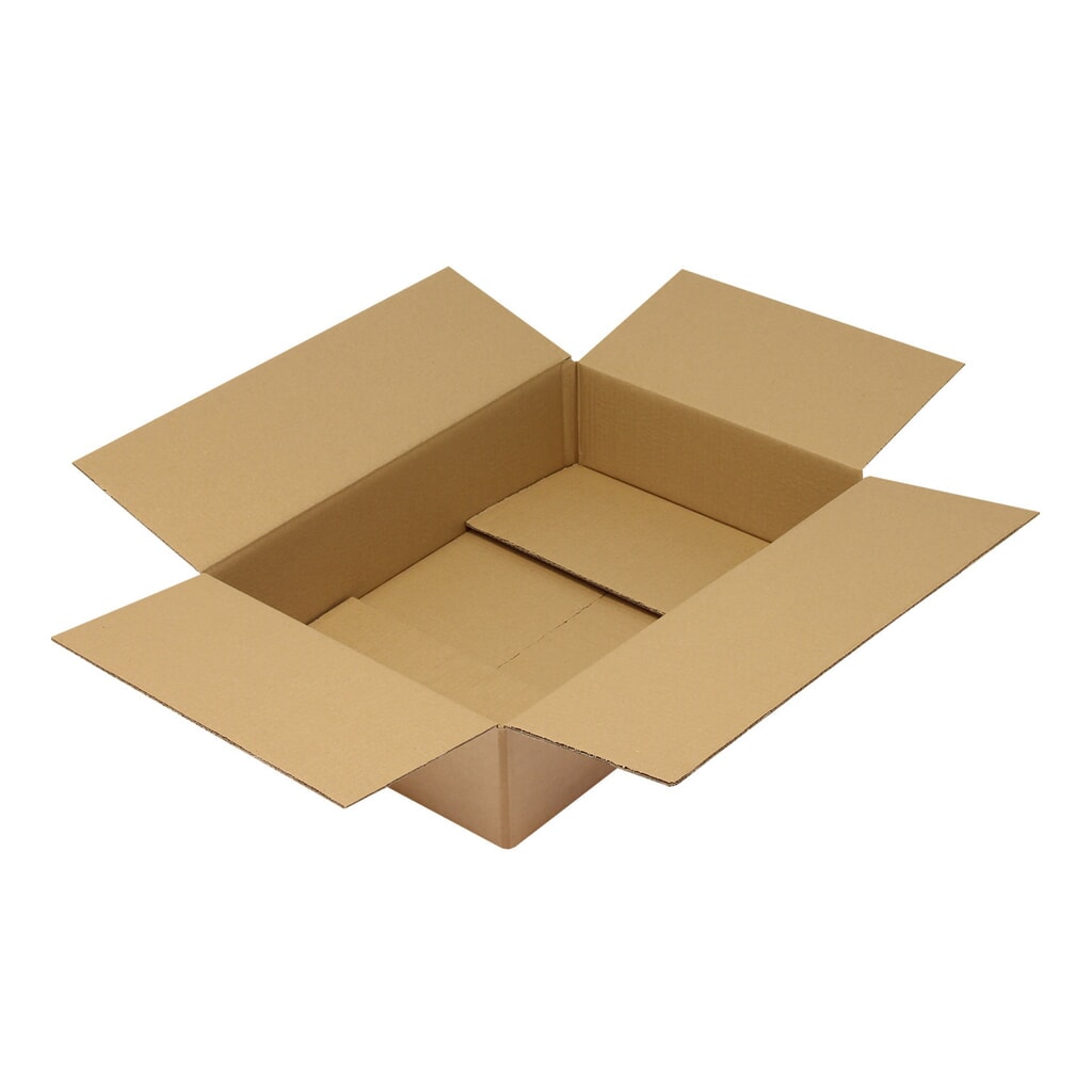 Wellpapp-Faltkarton, 2-wellig, 600 x 400 x 130 mm Produktabbildung: Wellpapp-Faltkarton, 2-wellig, 600 x 400 x 130 mm