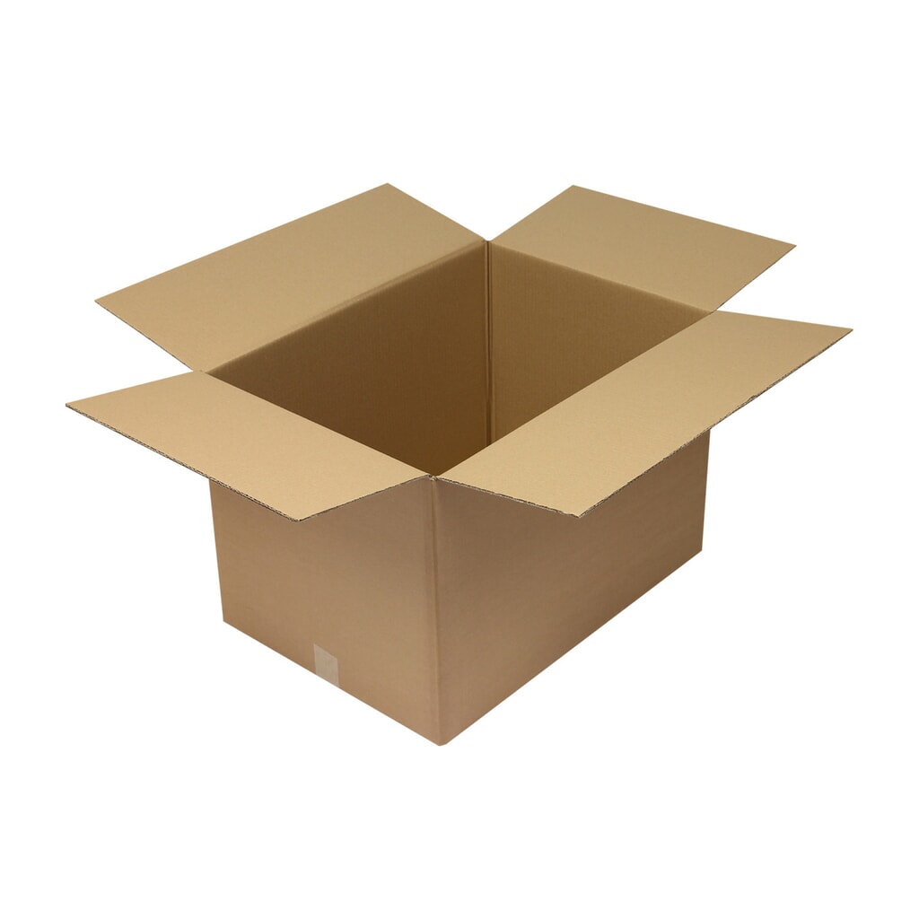 Wellpapp-Faltkarton 2-wellig, 650 x 460 x 430 mm, Qual. 2.30 BC, braun Produktabbildung: Wellpapp-Faltkarton 2-wellig, 650 x 460 x 430 mm, Qual. 2.30 BC, braun