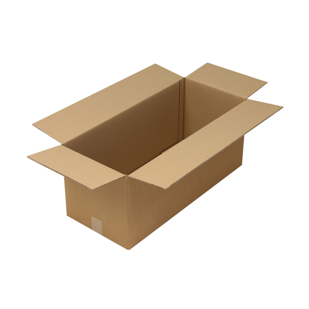 Produktabbildung: Wellpapp-Faltkarton 2-wellig, 700 x 300 x 300 mm, Qual. 2.30 BC, braun
