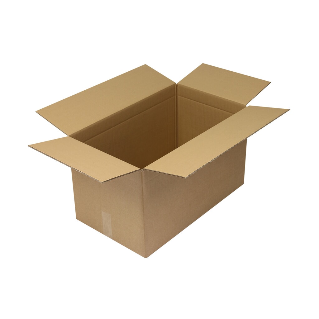 Wellpapp-Faltkarton 2-wellig, 700 x 400 x 400 mm, Qualität 2.50 BC, braun Produktabbildung: Wellpapp-Faltkarton 2-wellig, 700 x 400 x 400 mm, Qualität 2.50 BC, braun