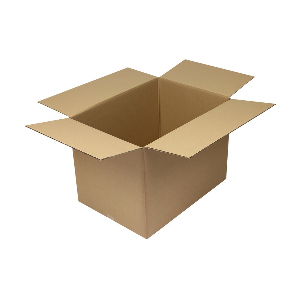 Produktabbildung: Wellpapp-Faltkarton 2-wellig, 700 x 500 x 500 mm, Qual. 2.30 BC, braun