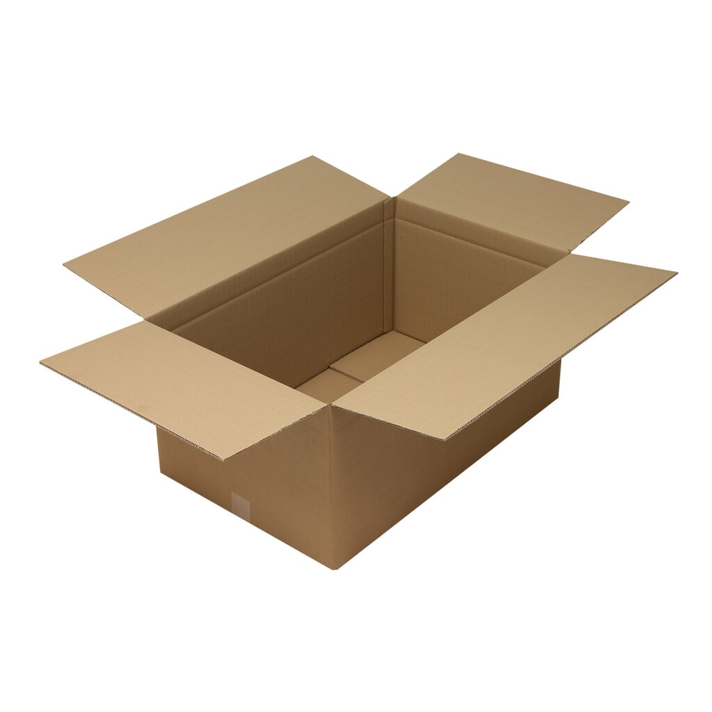 Produktabbildung: Wellpapp-Faltkarton 2-wellig, 780 x 480 x 360 mm, Qualität 2.50 BC, braun