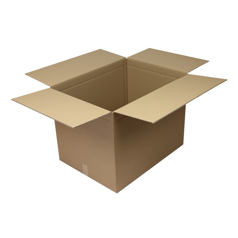Produktabbildung: Wellpapp-Faltkarton 2-wellig, 780 x 580 x 580 mm, Qualität 2.50 BC, braun