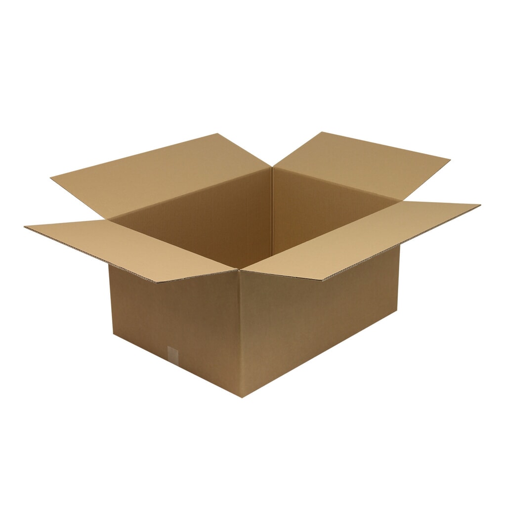 Wellpapp-Faltkarton 2-wellig, 800 x 600 x 400 mm, Qualität 2.50, braun Produktabbildung: Wellpapp-Faltkarton 2-wellig, 800 x 600 x 400 mm, Qualität 2.50, braun