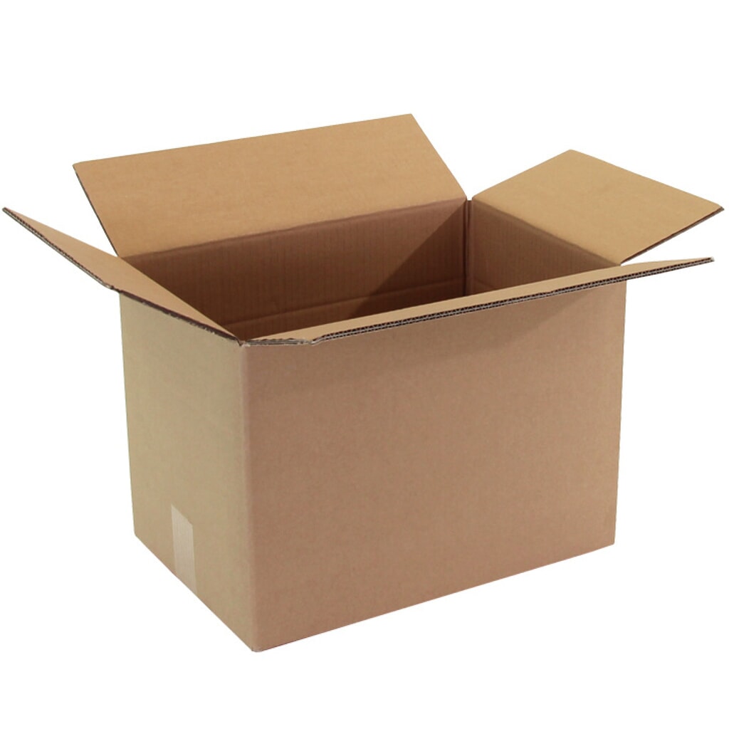 Produktabbildung: Wellpapp-Faltkarton 2-wellig, Innenmaß 410 x 270 x 290 mm, Qual.2.30 BC,braun