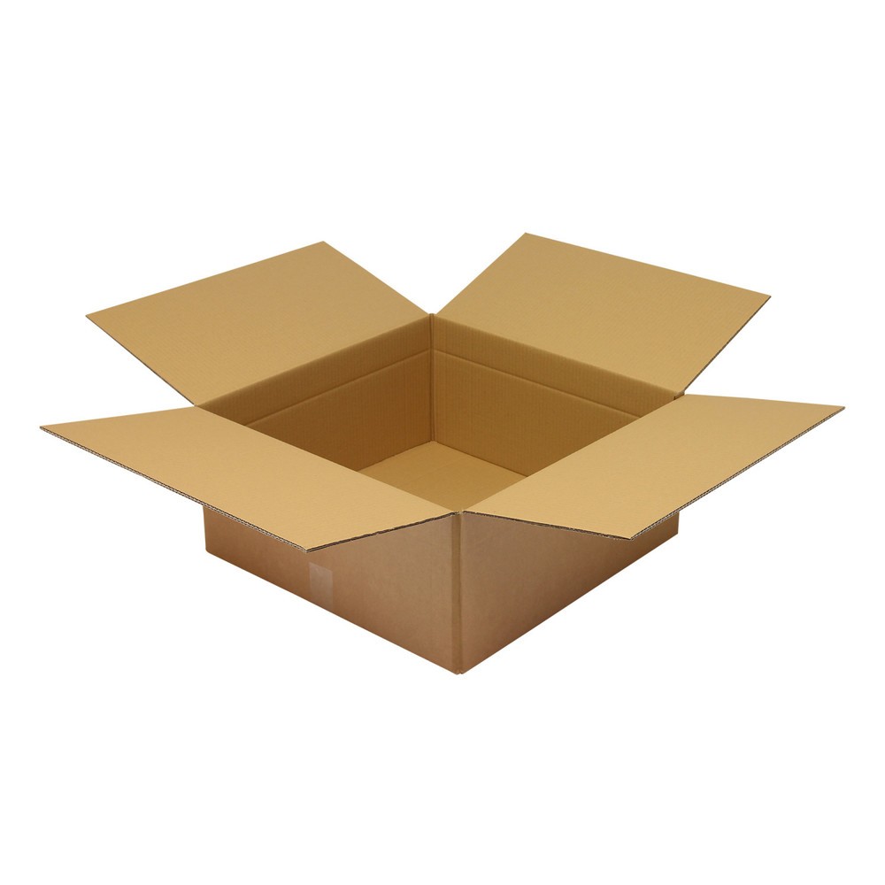Produktabbildung: Wellpapp-Faltkarton 2-wellig, Innenmaß 550 x 550 x 250 mm,Qual. 2.30 BC,braun