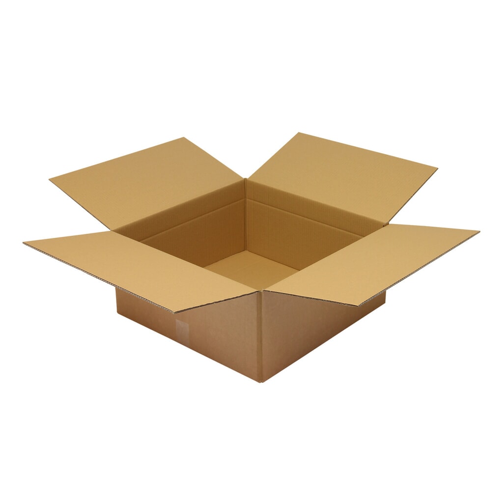 Produktabbildung: Wellpapp-Faltkarton 2-wellig, Innenmaß 550 x 550 x 250 mm,Qual. 2.30 BC,braun