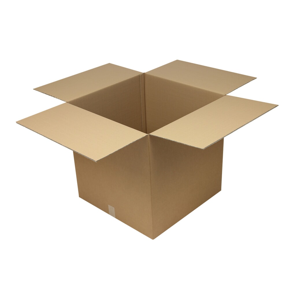 Wellpapp-Faltkarton 2-wellig, Innenmaß 600 x 600 x 600 mm,Qual. 2.40 BC,braun Produktabbildung: Wellpapp-Faltkarton 2-wellig, Innenmaß 600 x 600 x 600 mm,Qual. 2.40 BC,braun