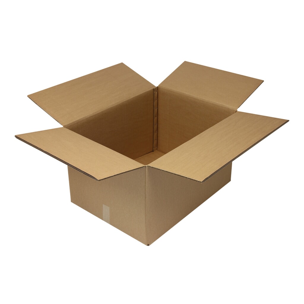 Produktabbildung: Wellpapp-Faltkarton 3-wellig,    770 x 570 x 440, Qual 2.91 , braun, Fefco 0201