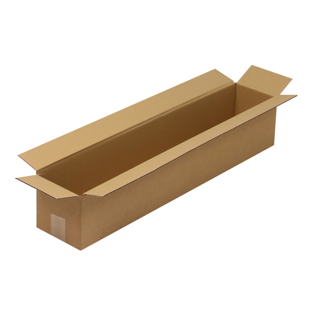 Wellpapp-Faltkarton lang 1-wellig, 800 x 150 x 150 mm Produktabbildung: Wellpapp-Faltkarton lang 1-wellig, 800 x 150 x 150 mm