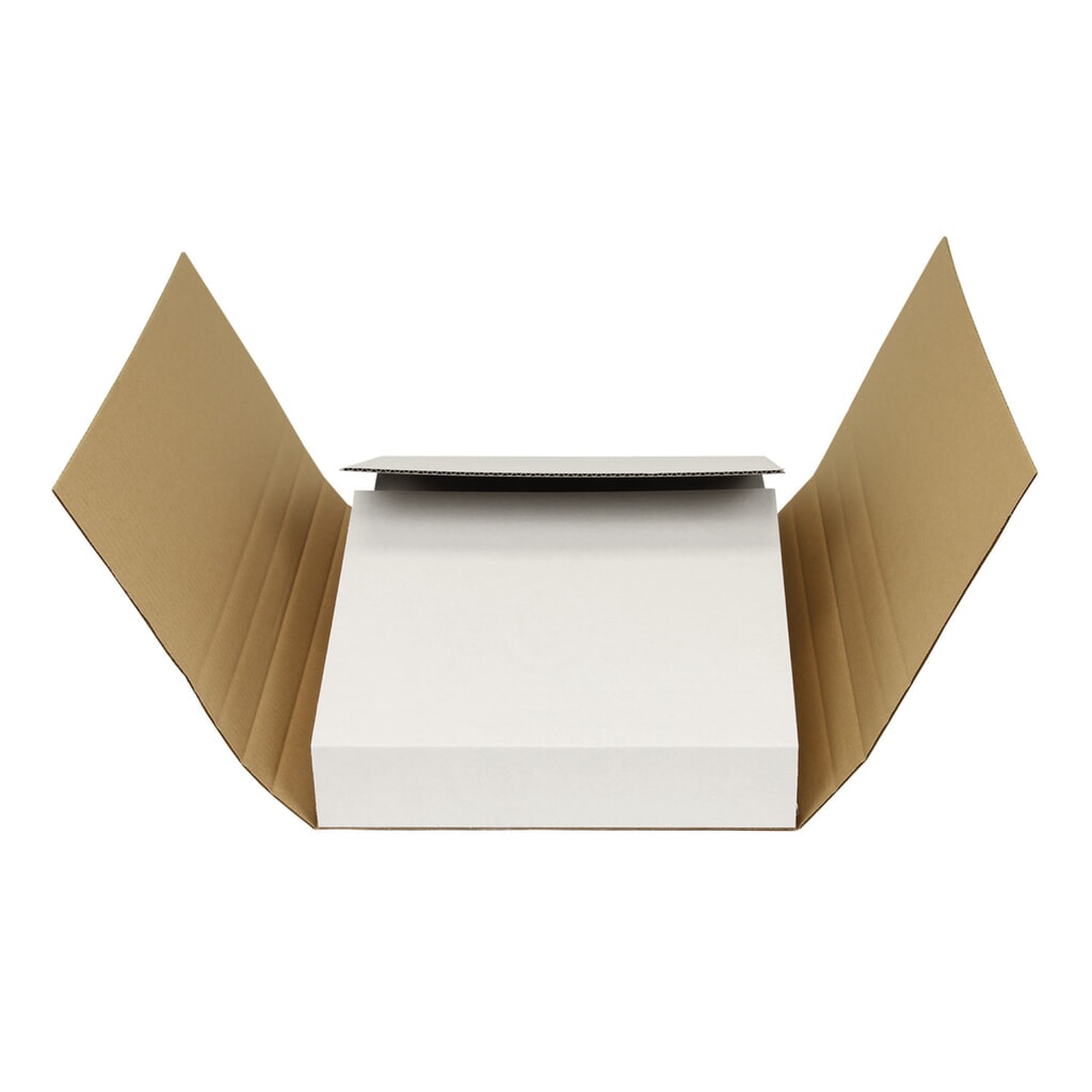 Wellpapp-Kreuzverpackung, 850 x 605 x 10-120 mm ( L x B x H ), weiß, DIN A1 Produktabbildung Nr. 3: Wellpapp-Kreuzverpackung, 850 x 605 x 10-120 mm ( L x B x H ), weiß, DIN A1