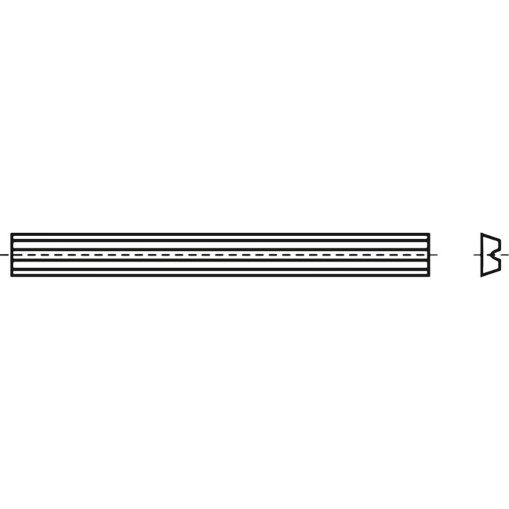 Produktabbildung: Wendemesser HW-WP, Länge 82 mm Breite 5,5 mm Dicke 1,1 mm, HW-B05