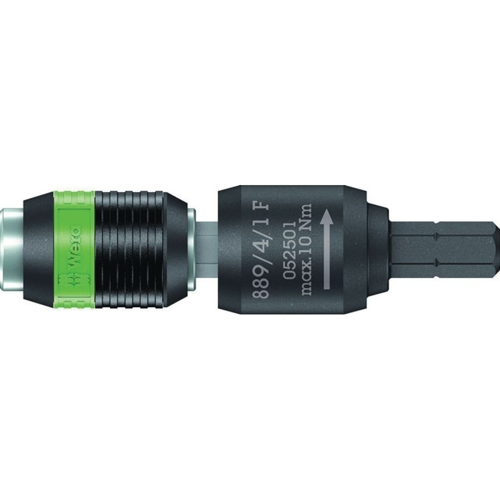 WERA Bithalter 889/4/1 F Rapidaptor, Freilauf, 1/4 ″ C 6,3 + E 6,3, Länge 64 mm Produktabbildung: WERA Bithalter 889/4/1 F Rapidaptor, Freilauf, 1/4 ″ C 6,3 + E 6,3, Länge 64 mm