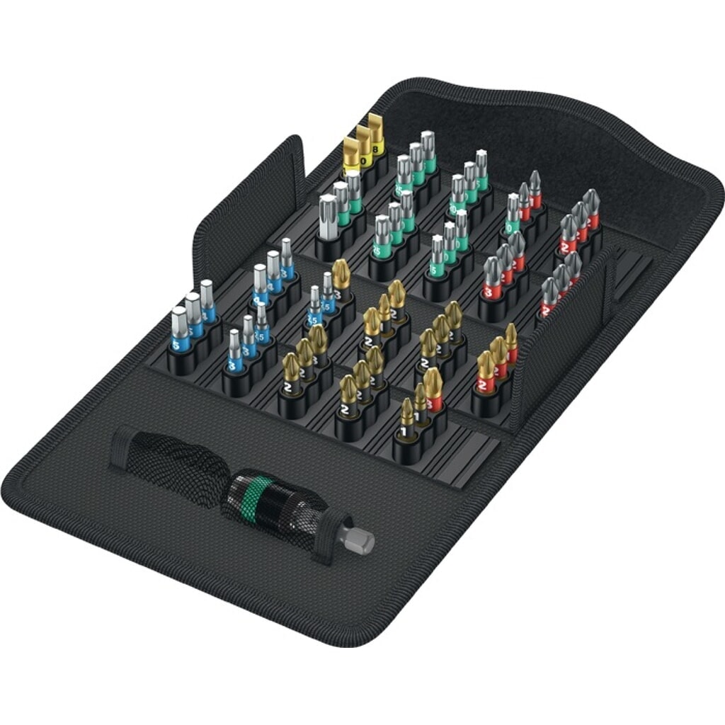 WERA Bitsortiment Bit-Safe 61 BiTorsion 1 61-tlg.Schlitz/PH/PZD/TX/6Kt Produktabbildung: WERA Bitsortiment Bit-Safe 61 BiTorsion 1 61-tlg.Schlitz/PH/PZD/TX/6Kt
