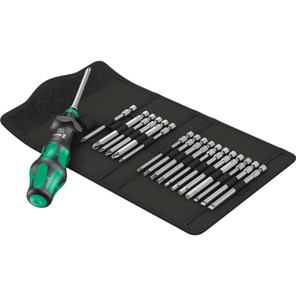 Produktabbildung Nr. 1: WERA Bitsortiment KK Turbo 1, Schlitz/PH/PZD/TORX®/6Kt., 19-teilig