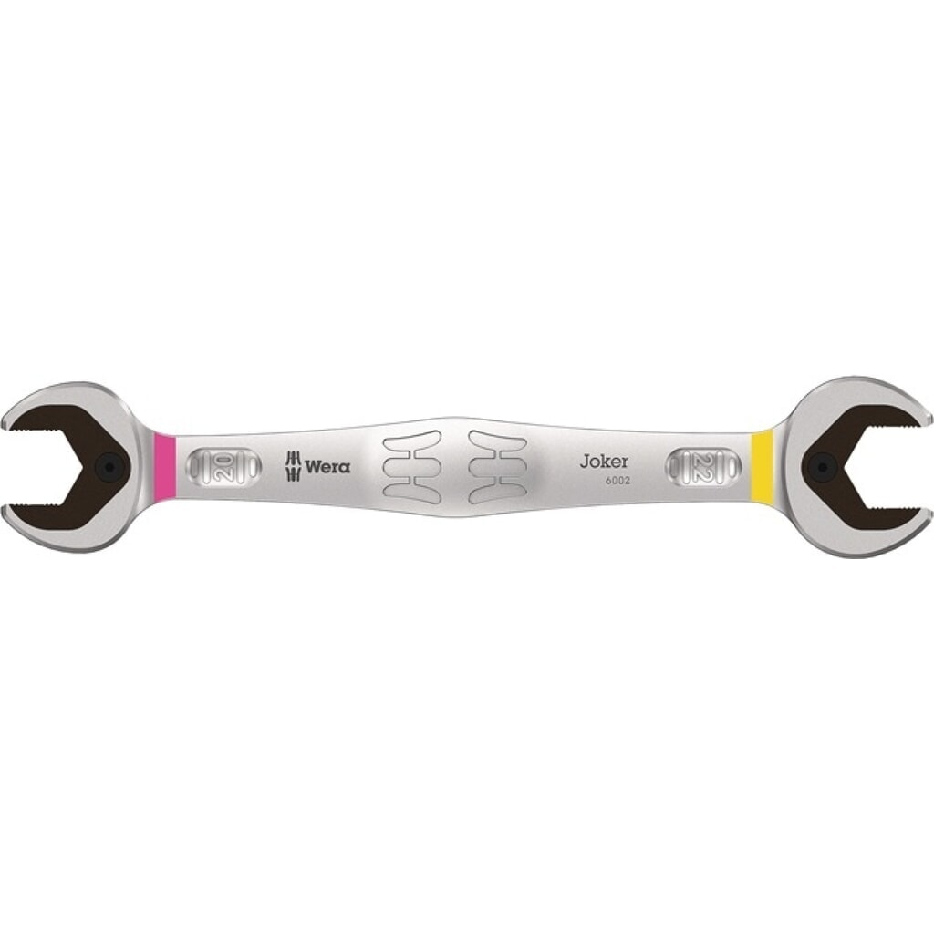 Produktabbildung: WERA Doppelmaulschlüssel 6002 Joker, matt verchromt, 20 x 22 mm Länge 261 mm