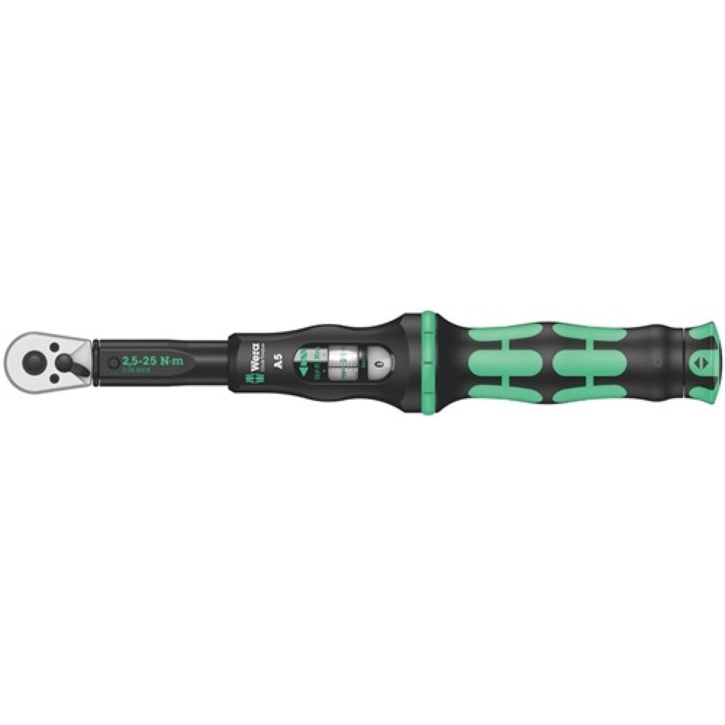 Drehmomentschlüssel Click-Torque A 5 1/4 Zoll 2,5-25 Nm WERA Produktabbildung: Drehmomentschlüssel Click-Torque A 5 1/4 Zoll 2,5-25 Nm WERA