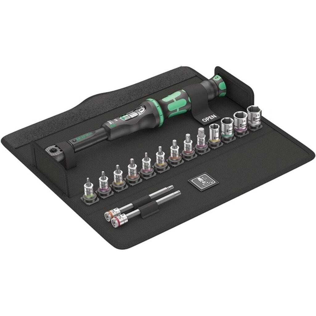 WERA Drehmomentschlüsselset Bicycle Set Torque 1 16-tlg.2,5-25 Nm 1/4 Zoll Produktabbildung: WERA Drehmomentschlüsselset Bicycle Set Torque 1 16-tlg.2,5-25 Nm 1/4 Zoll
