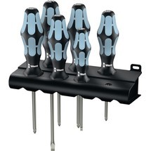Produktabbildung Nr. 1: Schraubendrehersatz 6 tlg. Schlitz/PH/PZD/ Klingen a.VA Kraftformh./Wandh.