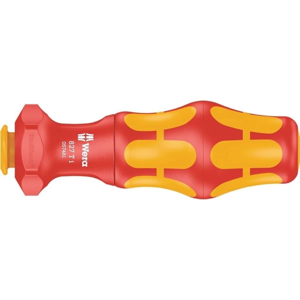 WERA Handgriff 827 T i Kraftform Turbo, VDE isoliert, für WERA VDE Wechselklingen Produktabbildung: WERA Handgriff 827 T i Kraftform Turbo, VDE isoliert, für WERA VDE Wechselklingen