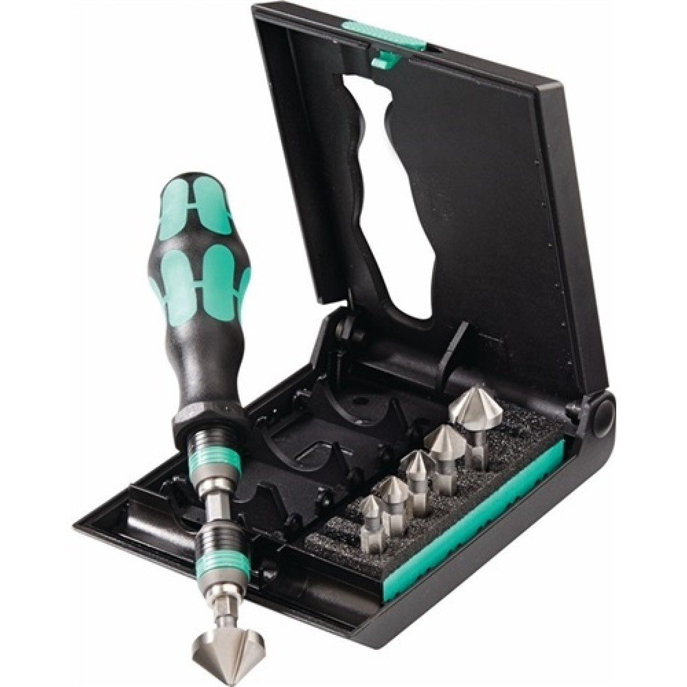 Produktabbildung Nr. 1: Kegelsenkerbitsatz 846/8 8-tlg.Gr.6,3-20,5mm 90Grad HSS Ku.-Box WERA