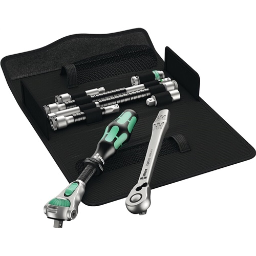 Knarrenset 1/4 Zoll 8 tlg Zyklop Speed/-Metal switch in Klapptasche Produktabbildung: Knarrenset 1/4 Zoll 8 tlg Zyklop Speed/-Metal switch in Klapptasche