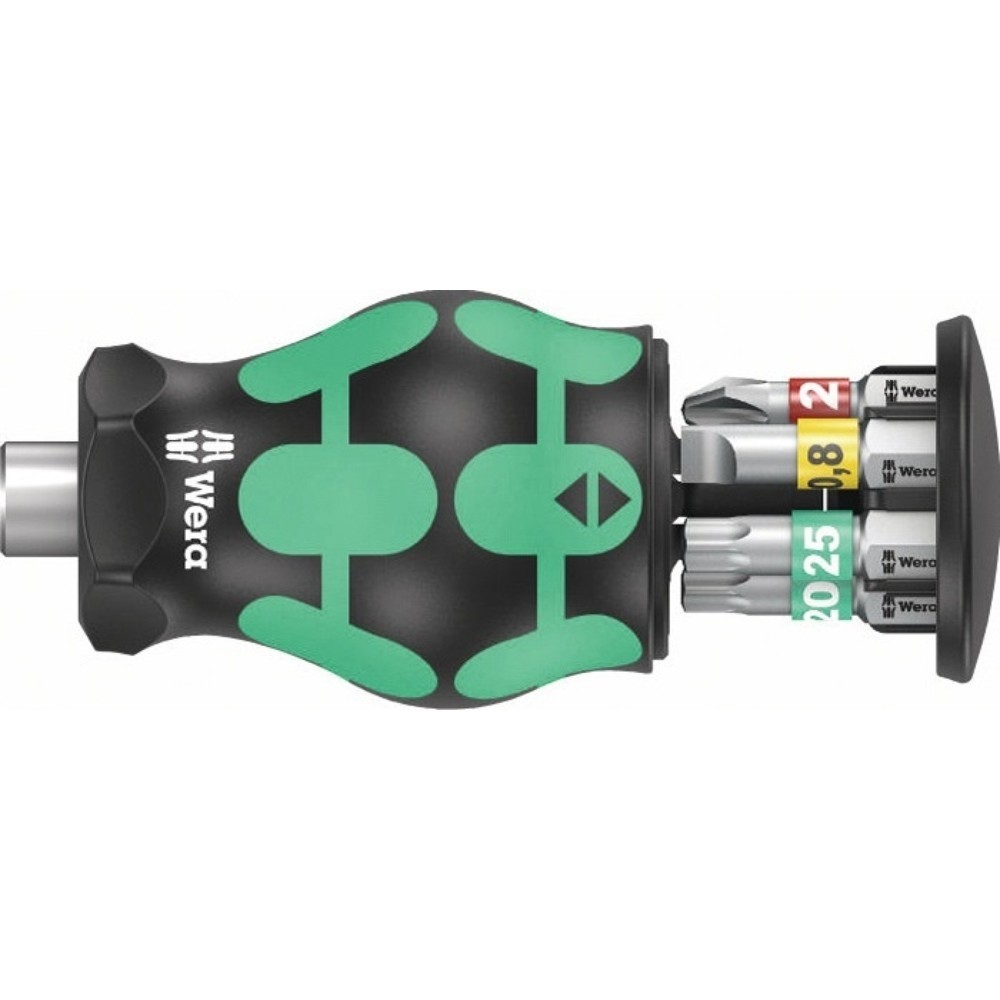 Produktabbildung Nr. 1: WERA Magazinbithalter K K Stubby Magazin, Schlitz/PH/TORX, 6-teilig