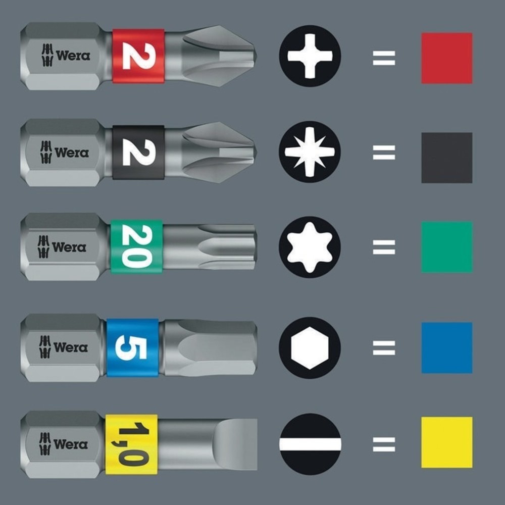 Produktabbildung Nr. 2: Wera Magazinbithalter KK Stubby Magazin RA 1, 6-teilig, Schlitz/PH/TORX®