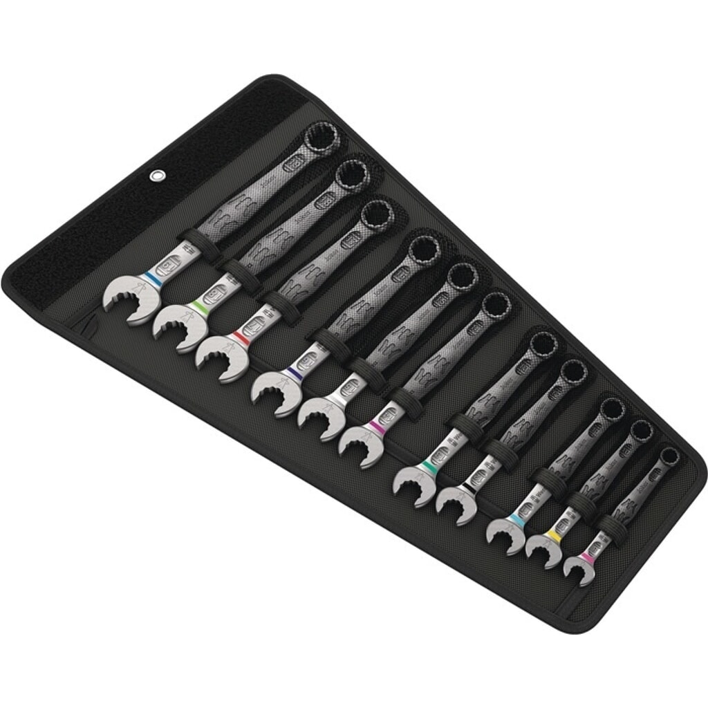 Produktabbildung: WERA Ringmaulschlüsselsatz 6003 Joker, Form A legierter Werkzeugstahl, 11-teilig Schlüsselweite 8-19 mm