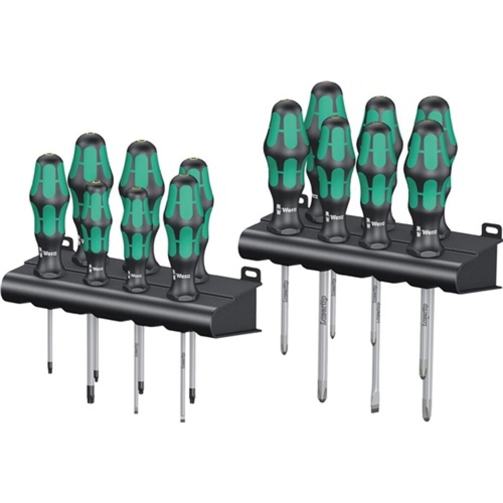 Schraubendrehersatz 16tlg. Schlitz/PH/PZD/TX Kraftformheft m. Wandhalterung Produktabbildung: Schraubendrehersatz 16tlg. Schlitz/PH/PZD/TX Kraftformheft m. Wandhalterung