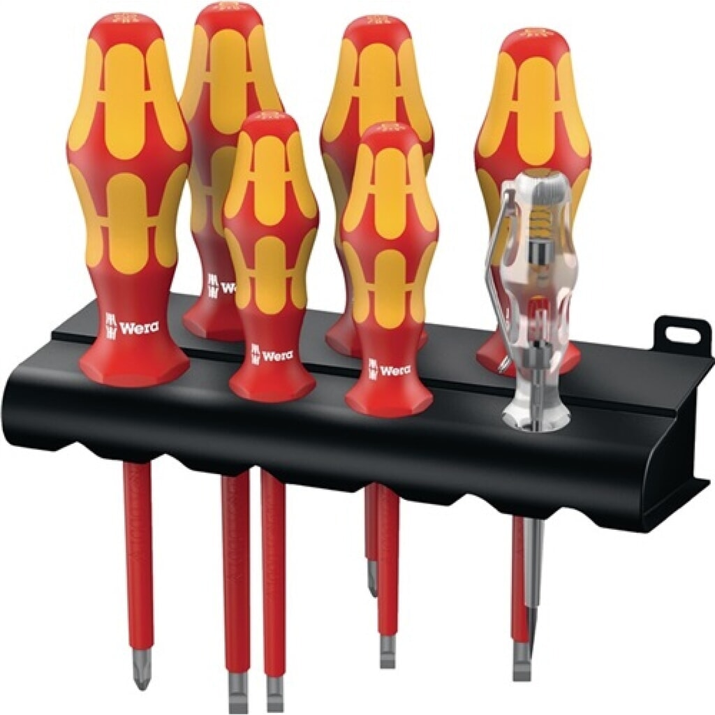 Schraubendrehersatz 7tlg. VDE/IEC m.Mehrkomp.-Heft WERA PZD/Schlitz Produktabbildung: Schraubendrehersatz 7tlg. VDE/IEC m.Mehrkomp.-Heft WERA PZD/Schlitz