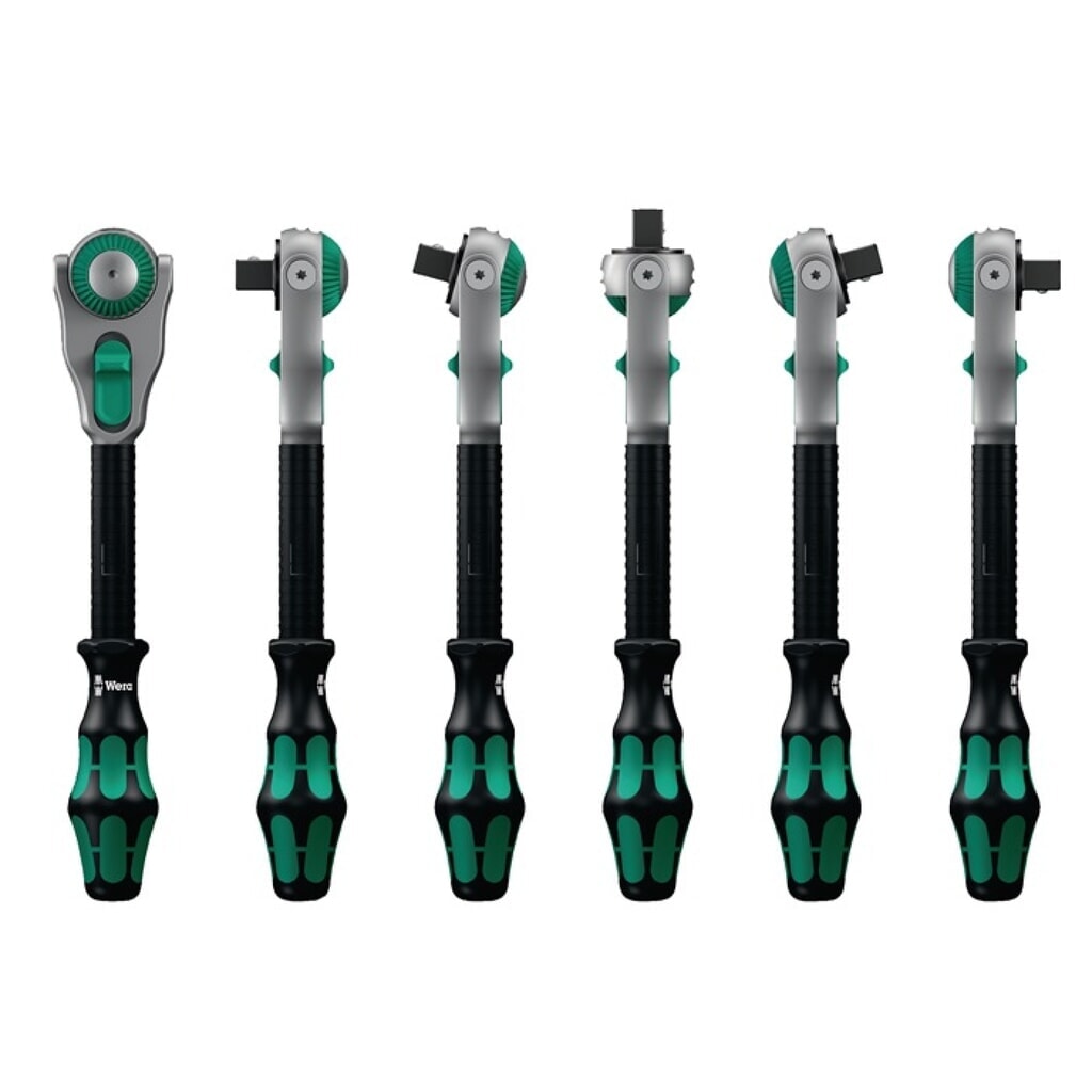 WERA Schwenk- u.U.-Knarre Zyklop Speed 1/4 Zoll Anz.Z.72 L.152mm 2K-Griff Produktabbildung: WERA Schwenk- u.U.-Knarre Zyklop Speed 1/4 Zoll Anz.Z.72 L.152mm 2K-Griff