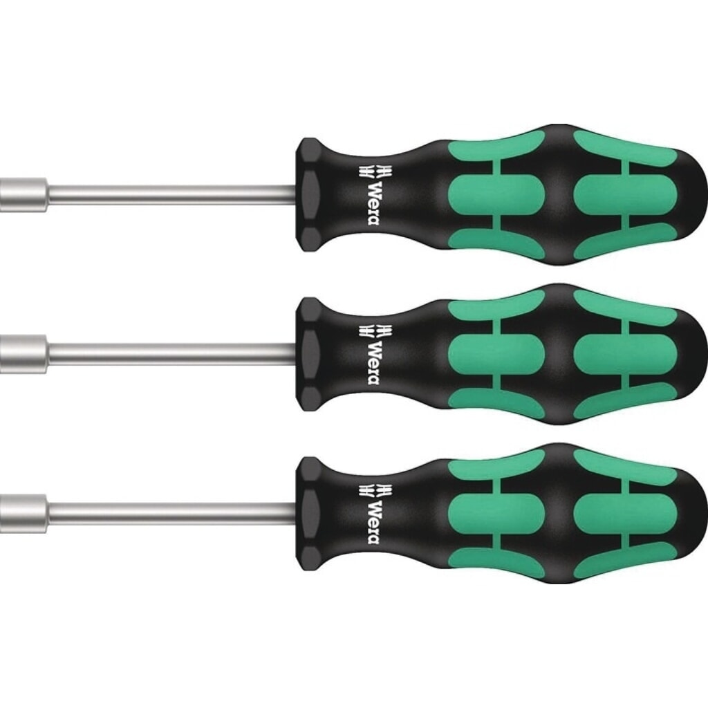 Produktabbildung: WERA Sechskantsteckschlüsselsatz 395 HO, 2-Komponentengriff, 3-teilig